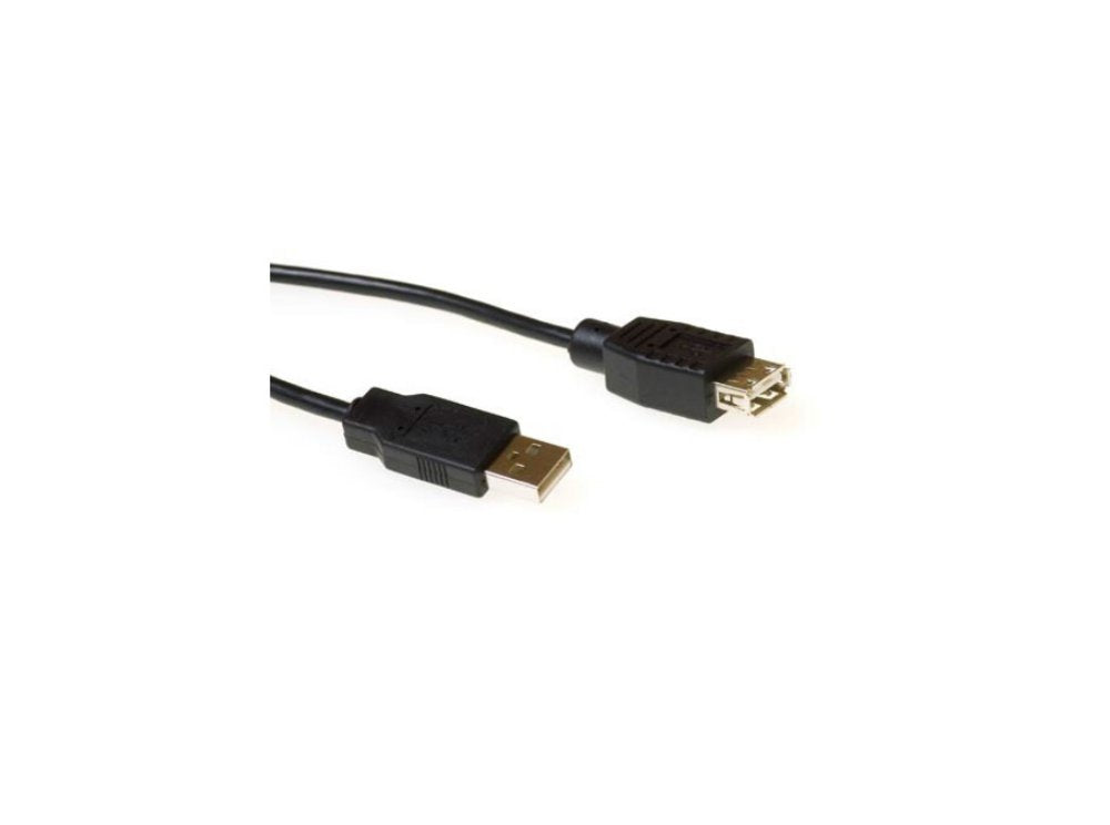 ACT | USB 2.0 Verlengkabel | USB-A Male naar USB-A Female | Zwart - Matmuis